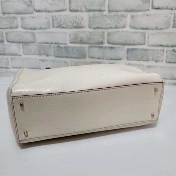 Kate Spade Grand Street Quinn Shoulder Bag Ivory Medium Leather Tote - Picture 7 of 12